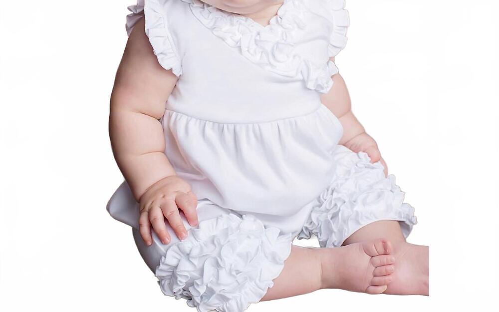 NEW LEMON LOVES LAYETTE baby girls' ava romper in white